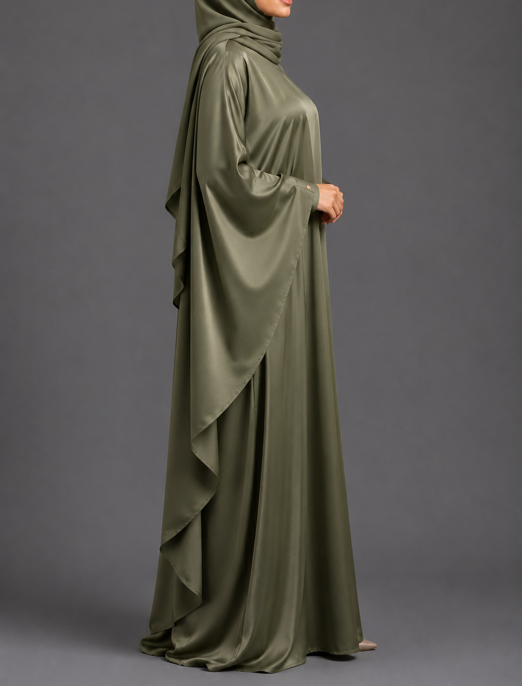 Deena Butterfly Abaya - Mint