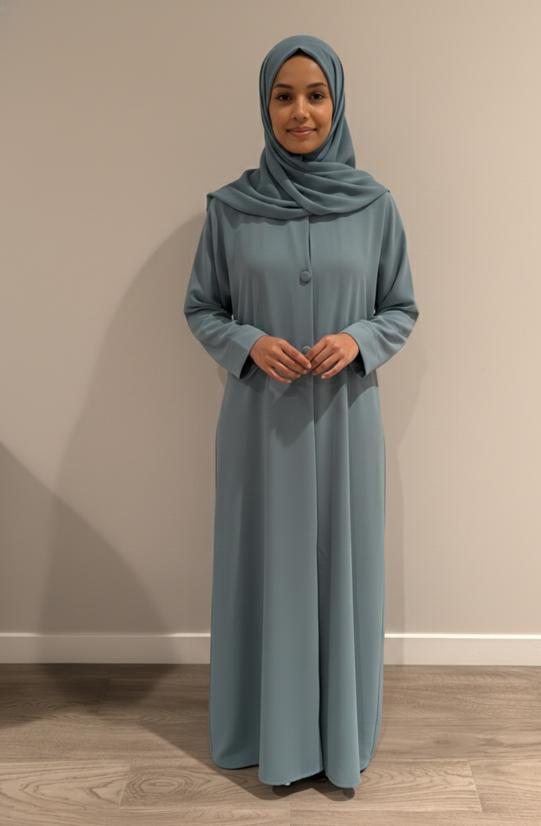 Essential Open Abaya- Black