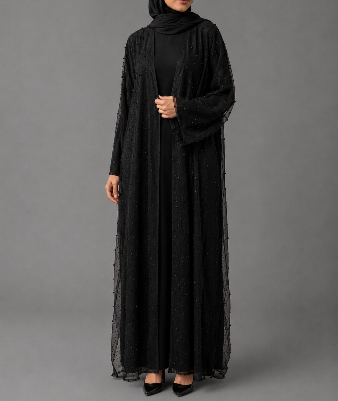 Nur Pearl Abaya - Ebony