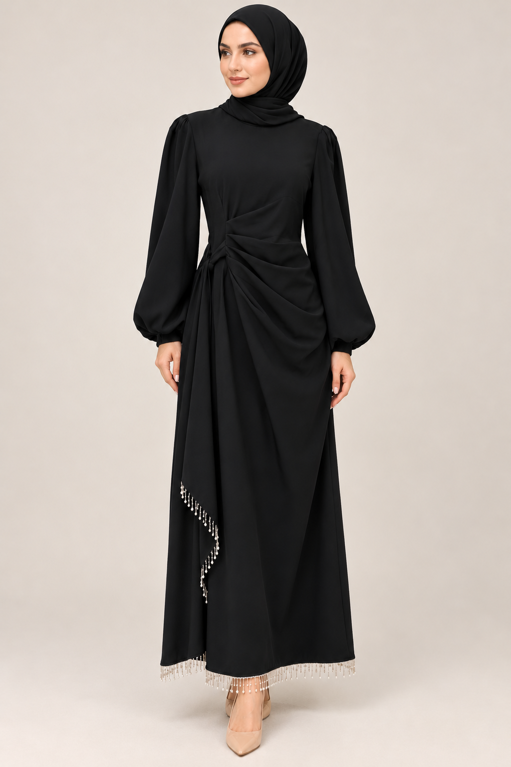 Inara Belted Dress- Black