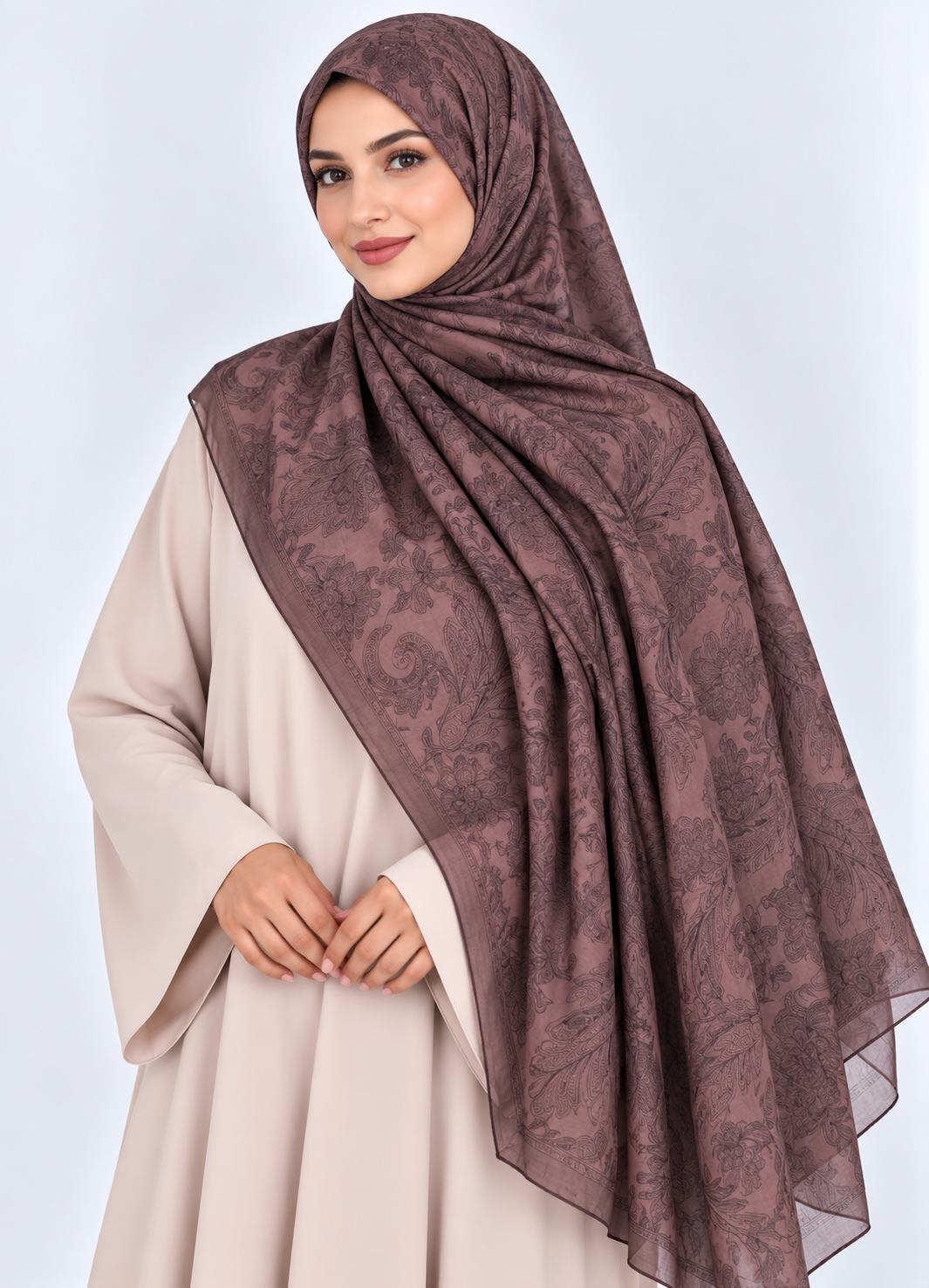 Printed Bamboo- Mocha Rose