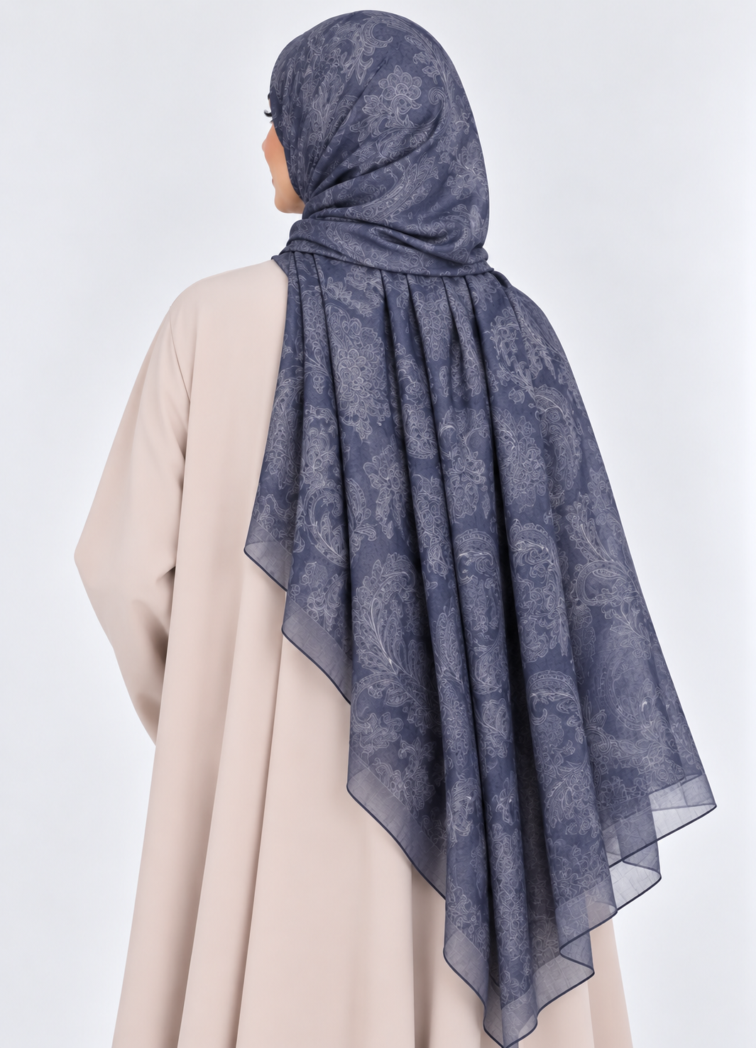 Printed Bamboo- Navy Paisley