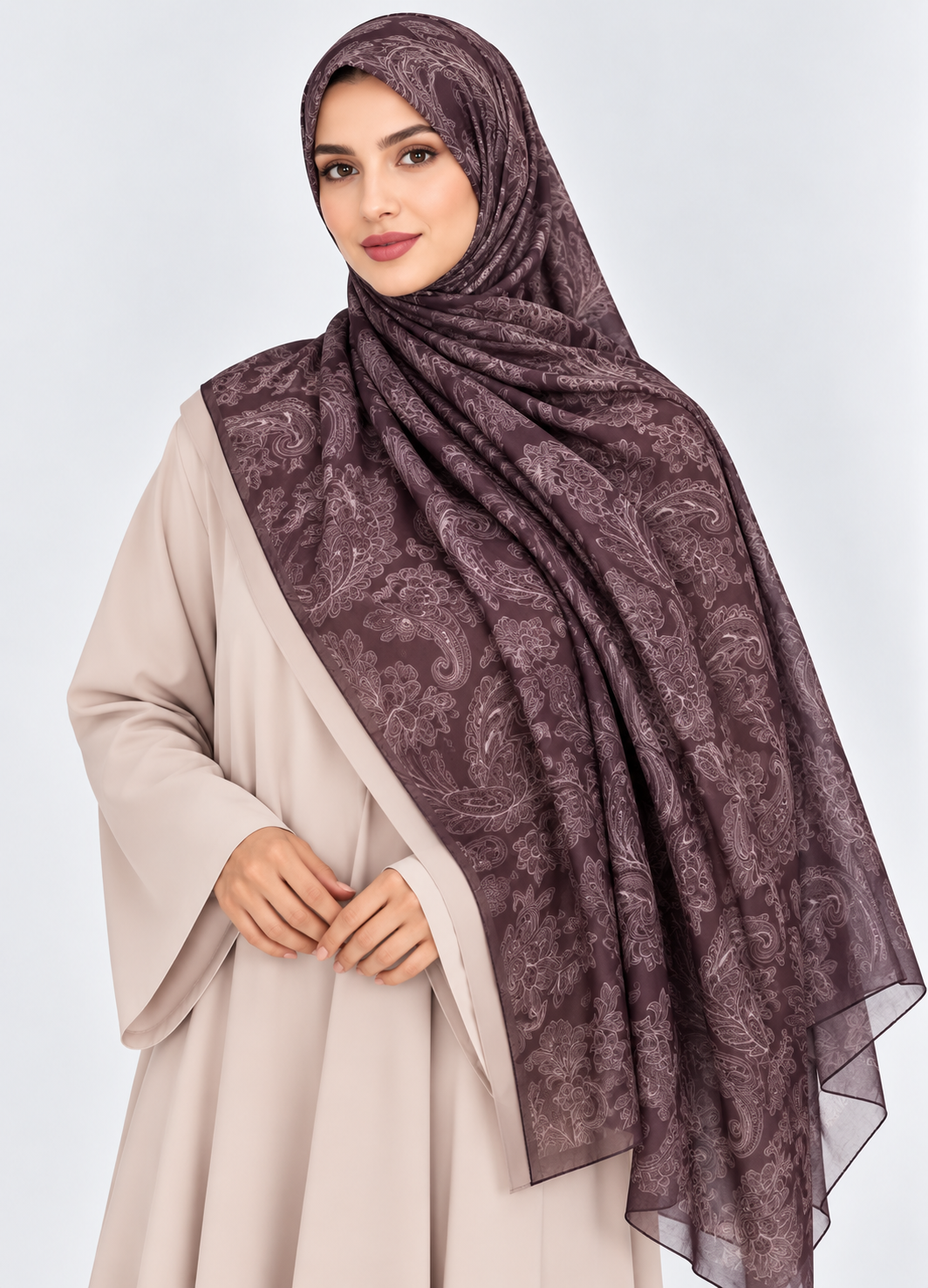 Printed Bamboo- Mulberry Paisley