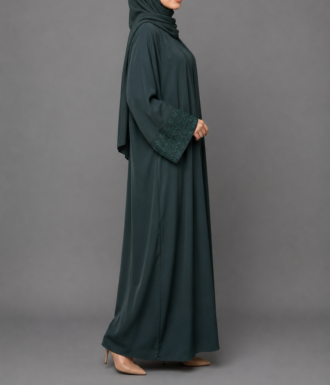 Nada Premium Abaya Set - Green