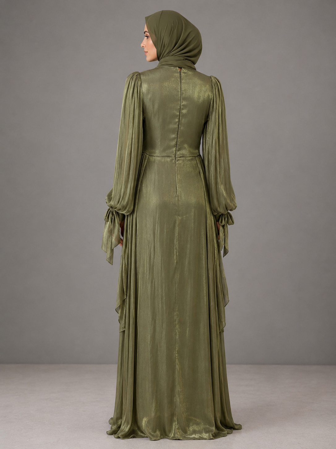 Green Ruched  Dress