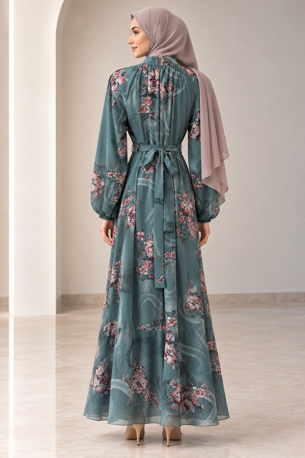 Green Floral Dress