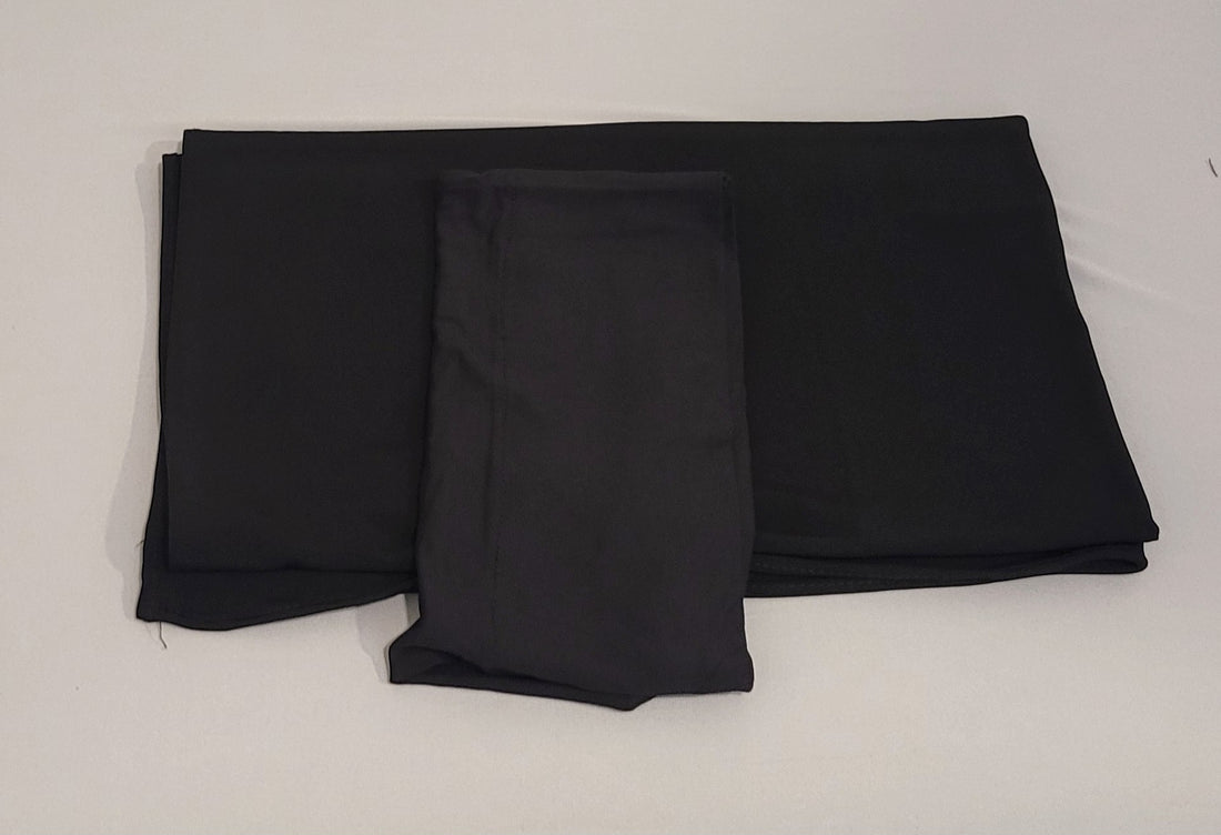 Jersey Matching Hijab & Undercap Set - Black