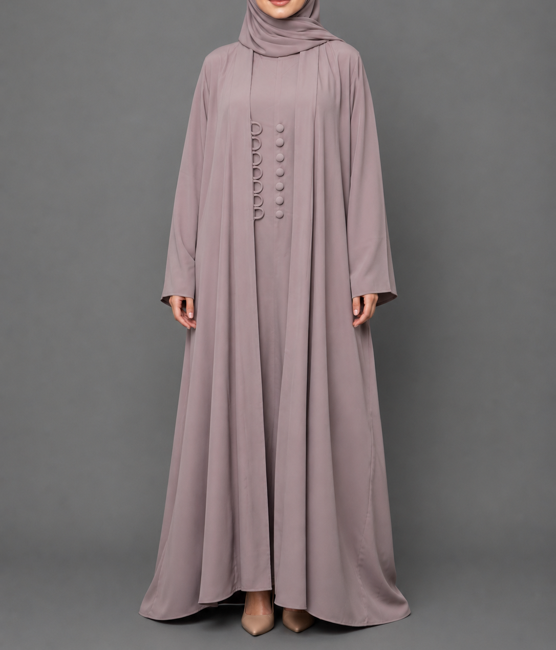 Saya Two- Piece Premium Abaya - Lilac