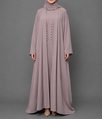Saya Two- Piece Premium Abaya - Lilac