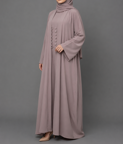 Saya Two- Piece Premium Abaya - Lilac