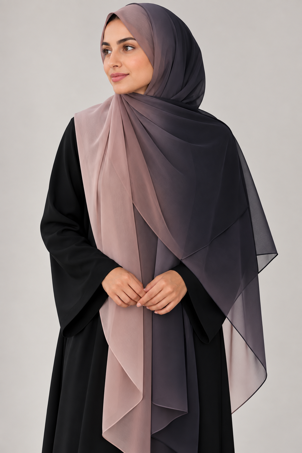 Ombre Chiffon - Charcoal