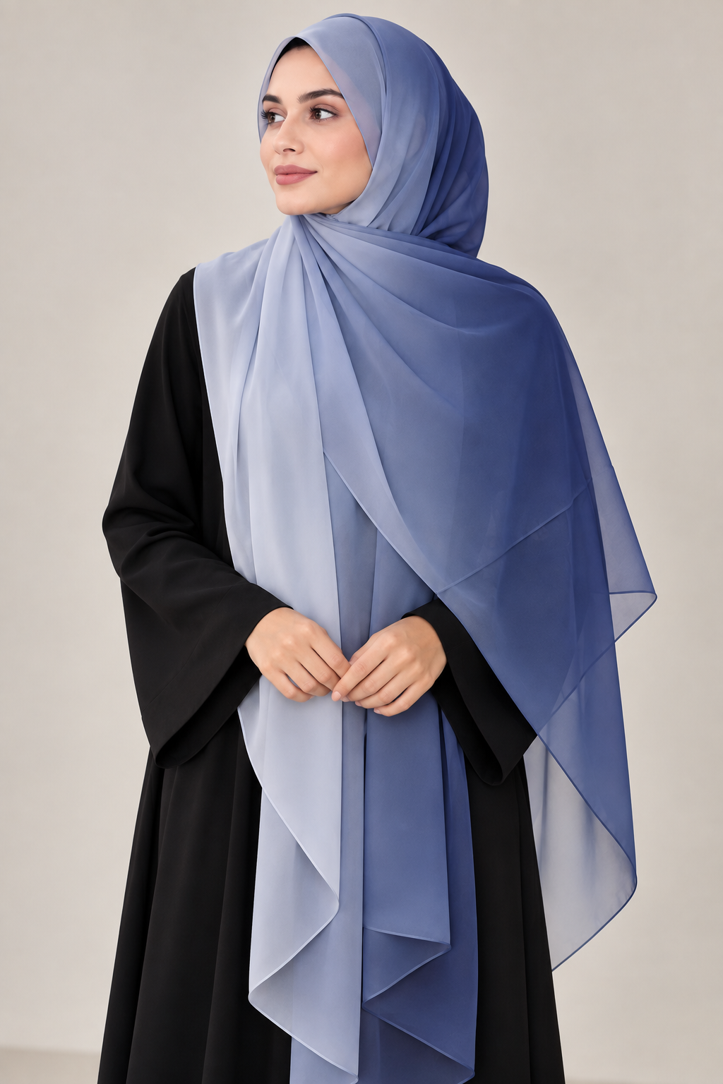 Ombre Chiffon - Dusty Blue
