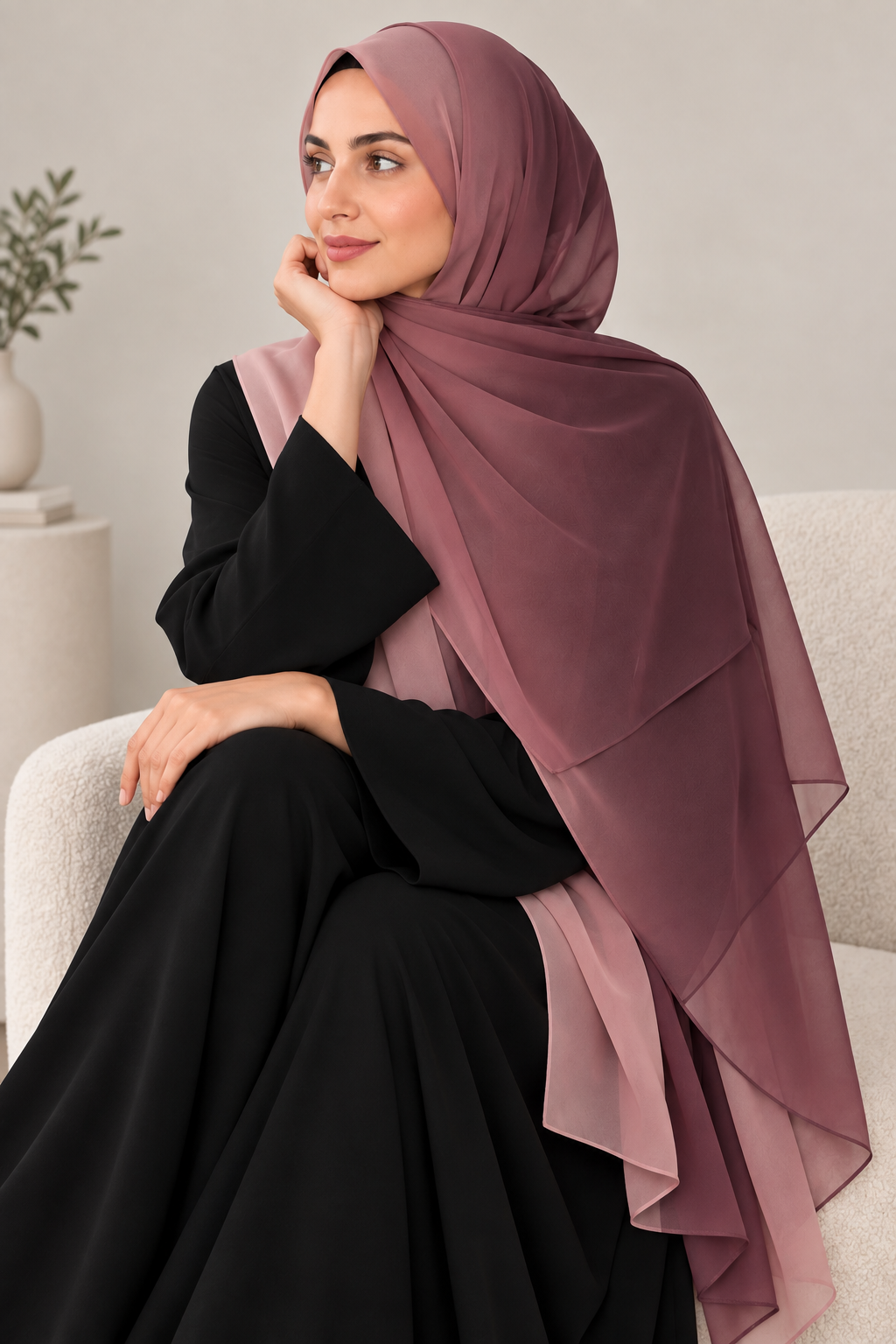 Ombre Chiffon - Rosewood