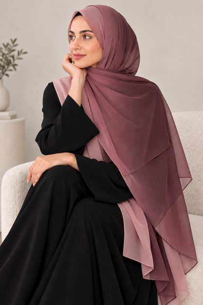 Ombre Chiffon - Rosewood