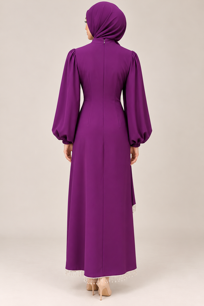 Inara Belted Dress- Purple