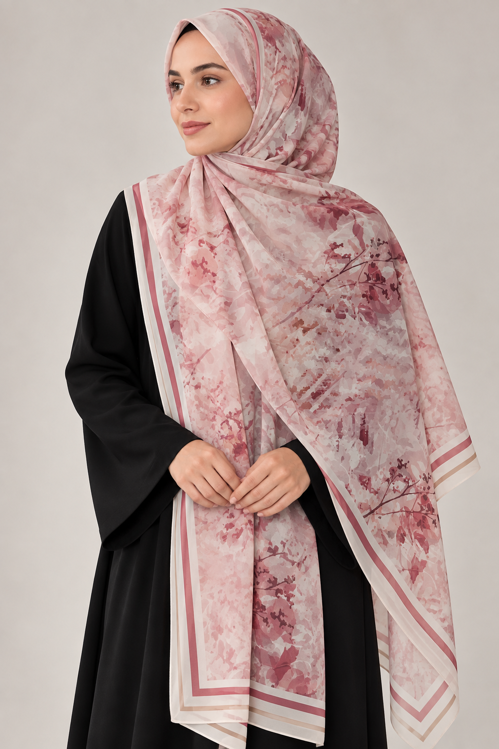 Printed Chiffon - Rosewater Bloom