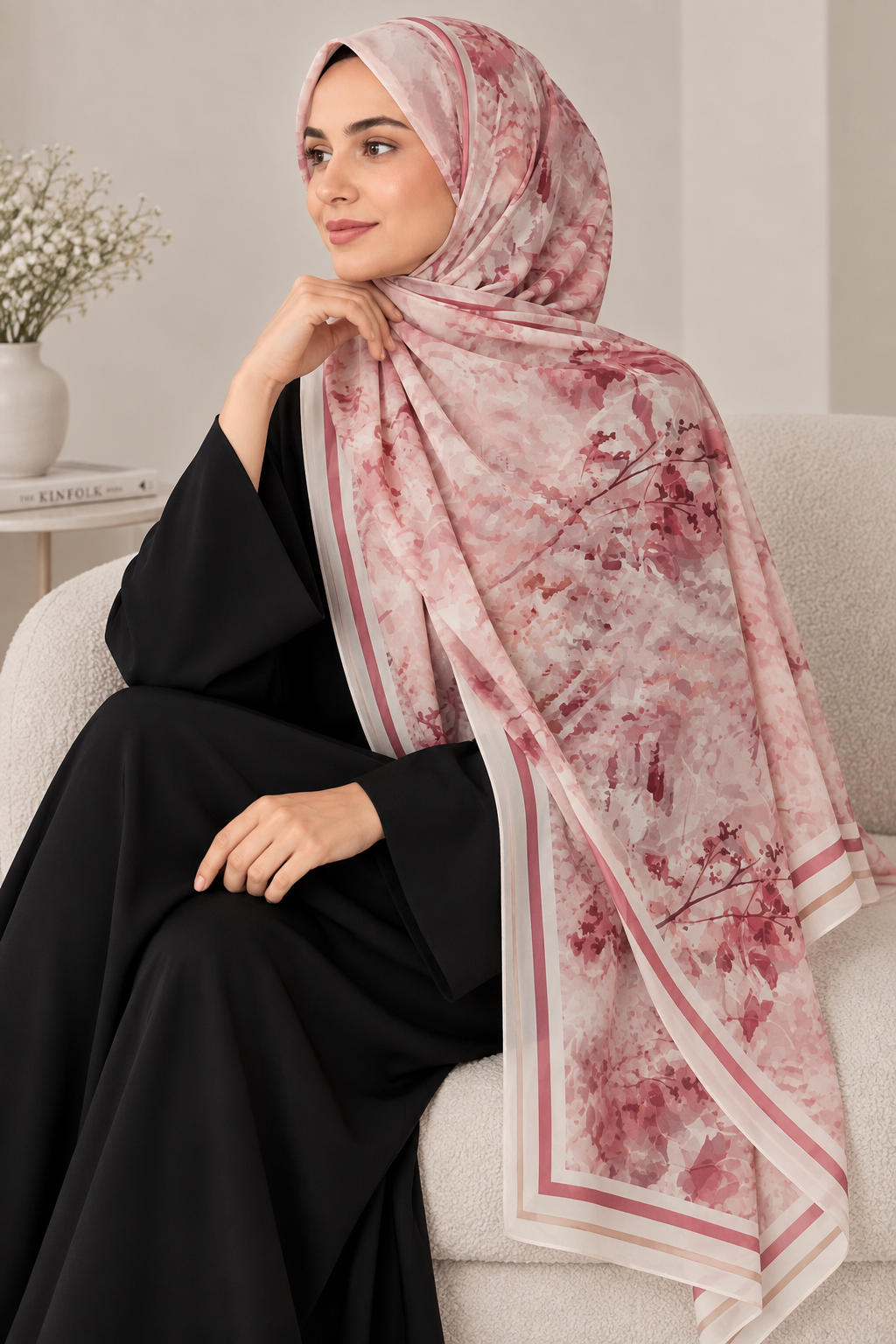 Printed Chiffon - Rosewater Bloom