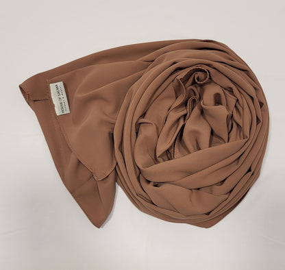 Medina Silk Hijab- Rosy Brown