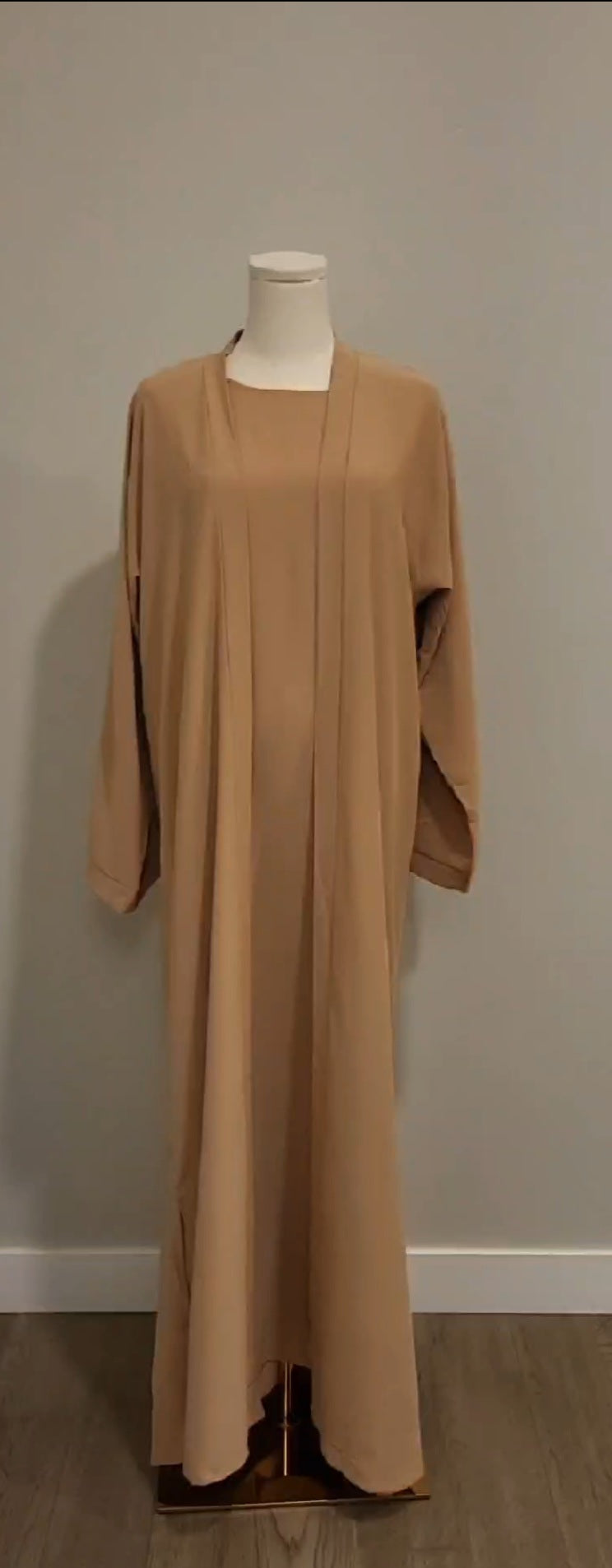 Layla Kimono Abaya Set - Wheat