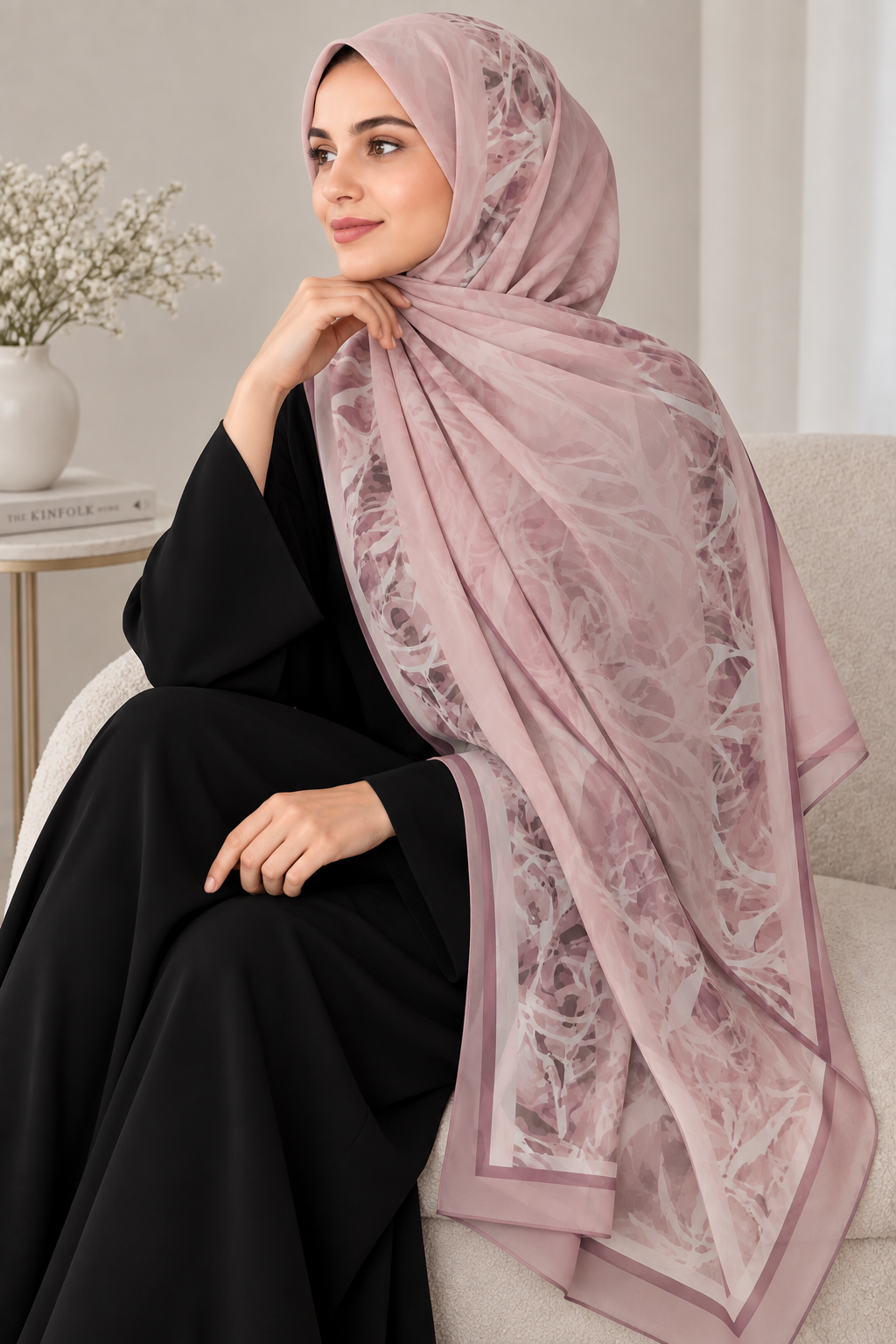 Printed Chiffon - Soft Rose