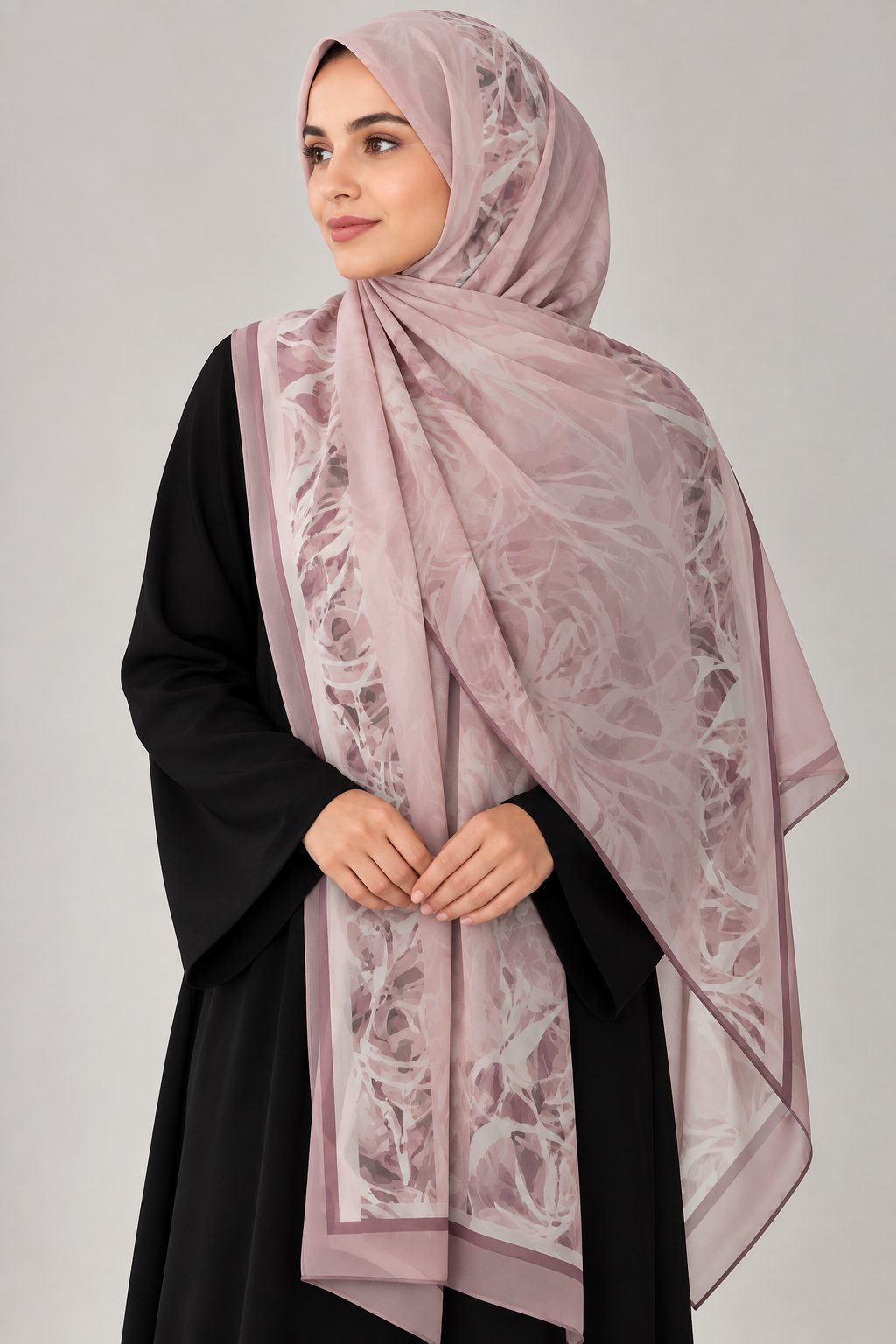 Printed Chiffon - Soft Rose