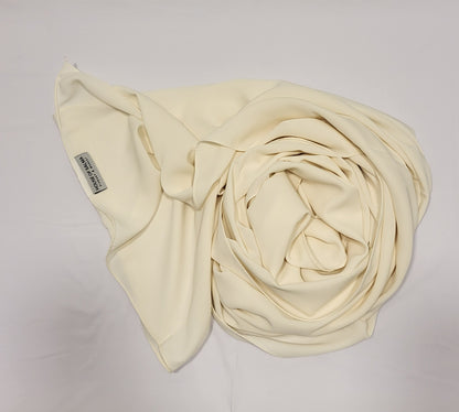 Medina Silk Hijab- Ivory