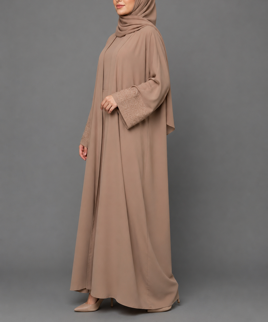Nada Premium Abaya Set - Brown