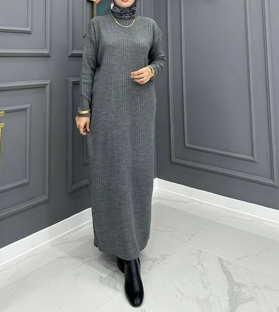 Grey Knit Dress